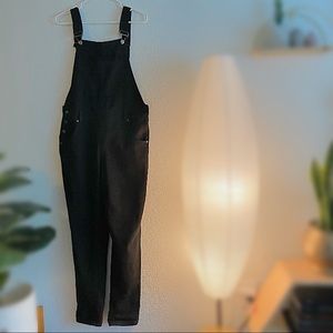 Black Skinny Overalls